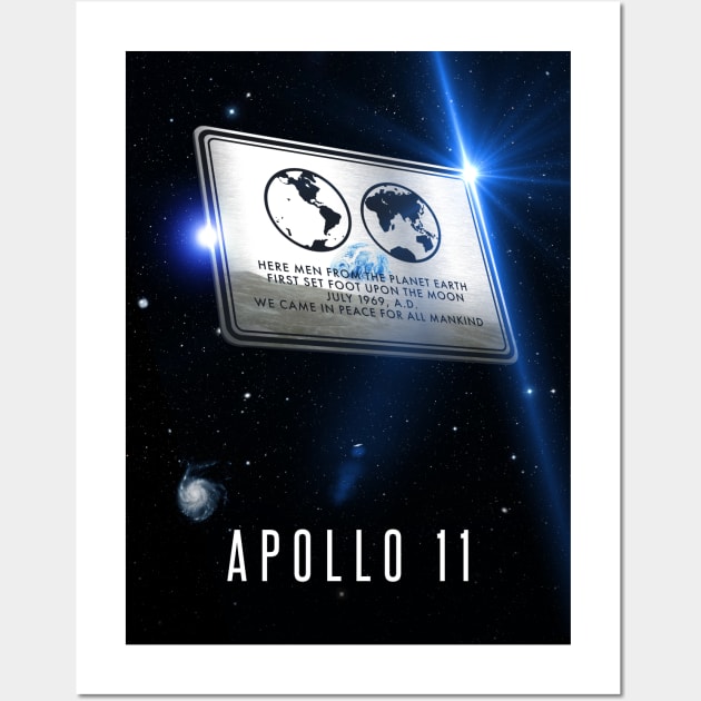 Apollo 11 metal plaque, 3D Wall Art by Synthwave1950